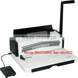 NanBo EC8702 Factory Cheapest Price Manual Punch Electric Bind Plastic Single Spiral Binding Machine thumbnail-3