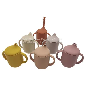 Weiqi Silicone Straw Cups for Kids Toddler Training Drinking Cup With Lid thumbnail-1