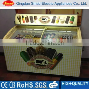 300L Ice Cream Freezer Glass Door Freezer Display Freezer thumbnail-3