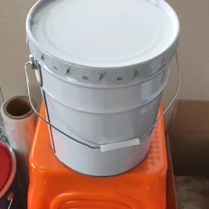 10 Liters Convenient Barrel Manufacturers to Produce 10 Liters Tinplate Round Metal Paint Bucket Round Pot Flower Orchid Barrel Iron Bucket thumbnail-2