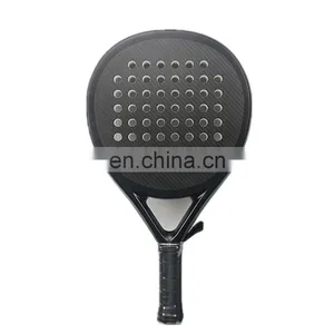 Wholesale Factory Custom DIY Logo Padel Racket Carbon Fiber 3K 12K 18K Soft EVA Professional Carbon Beach Rackets thumbnail-1