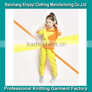 Children Sports Wear Plain T-Shirt and Sport Pants / Wholesale Clothing Made in China Jiangxi Nanchang Factory thumbnail-1