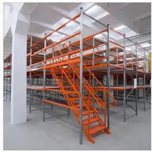 Industrial Metal Structural Floor Pallet Steel Platform Attic Storage Mezzanine Rack for Office thumbnail-3