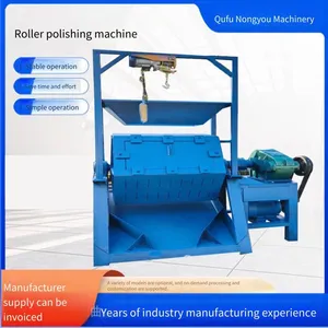 Rolling Stone Machine for Burnt Iron, Large Hexagonal Drum Polishing Machine for Rust Removal and Degreasing, Grinding Machine for Batch Polishing of Building Blocks thumbnail-5