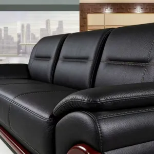 Modern Office Furniture Sofa Reception Leather Sofa Set thumbnail-2