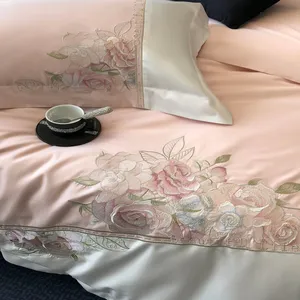 Wholesale 100% Cotton 4 Piece Bedding Set, Factory Direct Custom Printed Duvet Cover, Breathable Soft Bed Linen for Hotel & Home thumbnail-3