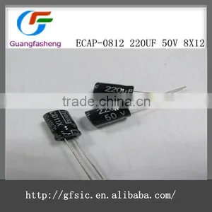 Electrolytic Capacitors ECAP-0812 220UF 50V 8X12 thumbnail-1