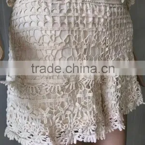 Ladies Hot/water Soluble Lace/fashion Embroidery Lace/cotton Lace Woman Short thumbnail-4