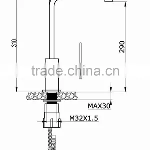 No.K003 Desk Mounted Chrome Palting Kitchen Faucet, Brass Sink Faucet thumbnail-3