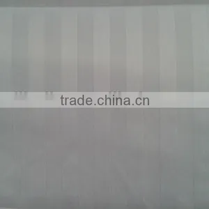 100%cotton White Stripe Fabric for Hotel Bedding thumbnail-1