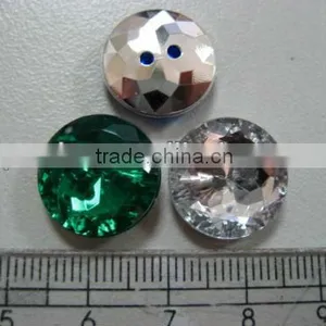 GREEN AND SILVER COLOR Buttons, Acrylic Stone Buttons Silver Plated Back thumbnail-1