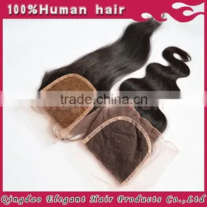 Cheap Lace Front Closure Free Parting Body Wave 100% Brazilian Human Hair Lace Closure thumbnail-4