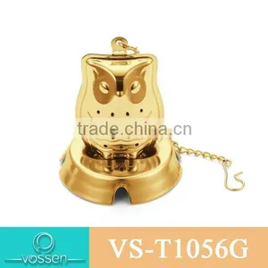 Gold Plating Owl Shaped Tea Infuser thumbnail-1