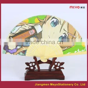 2015 Unique Gift Decorative Cartoon Bamboo Folding Paper Fan thumbnail-1