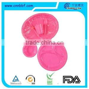 Solid Color Disposable Plastic Tableware For Wedding thumbnail-1