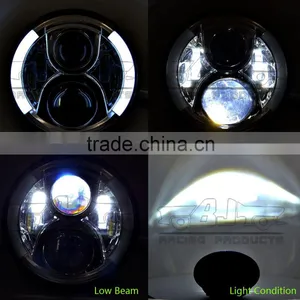BJ-HL-017 Recommended "DOT SAE E9" Round 7" Motorcycle Motorbike LED Projector HID Headlights For Harley Headlight thumbnail-6