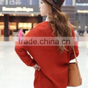 Hot Sale Ladies Loose Knitted Sweater thumbnail-5