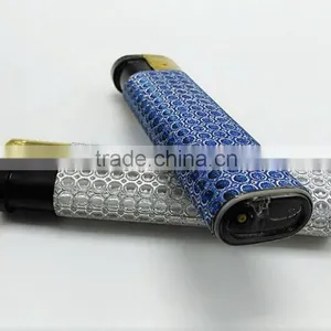 Silver Match Lighters Colored With Golden Cap Star Lighter thumbnail-2