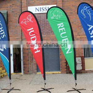Any Size Custom Brand Logo Feather Teardrop Square Polyester Print Knife Flag Show Flag Display Advertising Flag Quality Choice thumbnail-3