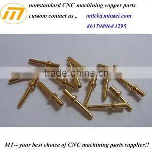 Customized CNC Machining Gold Plated Brass 3604 Standoff thumbnail-4