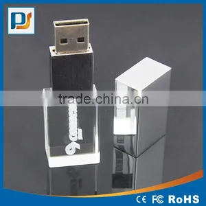 High Quality Full Capacity Crystal 16GB USB Flash Drive 8GB USB Disk Memory 3D Laser Engraved Logo in USB Key thumbnail-1