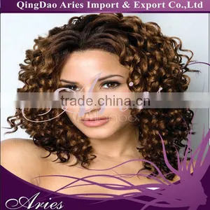 Natural Looking Jerry Curly Hair Lace Front Synthetic Wig thumbnail-1