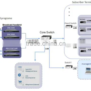 Hospitality Television Systems Iptv Solution With DVB to ip Gateway,mpeg2/h.264 Encoder,Content Management System(CMS) thumbnail-1