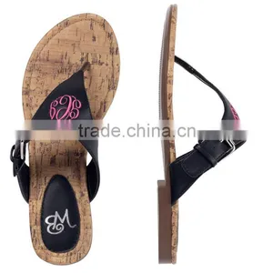 Monogram Sandals,Black Initial Sandals,Personalized Sandals,Women's Sandals,Monogrammed Sandals,Women's Shoes thumbnail-3