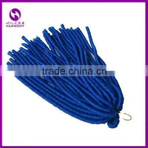 Wholesale 8 Colors Optional 110g 18" Crochet Twist Braids Ebony Synthetic Braiding Hair Soft Dreadlocks Hair Extensions thumbnail-2