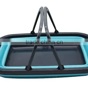 Take Away Silicone Collapsible Folding Picnic Basket thumbnail-2