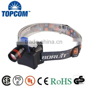 High Quality ce Rohs 240 Lumen 3w Zoom Rechargeable q5 Headlamp thumbnail-1