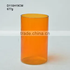 Mini Orange Decorate Glass Vase, Glass Flower Bottle thumbnail-2