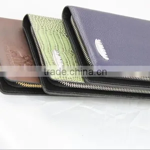 2015 New Arrivals Top Quality Men's Genuine Leather Wallet ,genuine Leather Men's Zipper Wallet for Christmas Gift /promotion. thumbnail-4