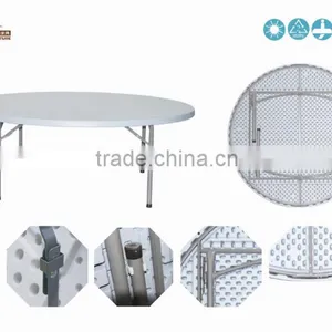 6ft Round Plastic Folding Table thumbnail-1