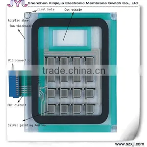 Custom Thickening Acrylic Sheet Membrane Keypads thumbnail-1
