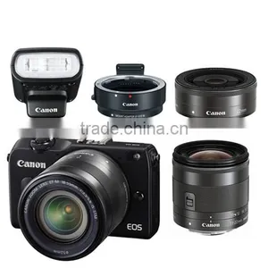 Canon EOS M2 With 11-22mm, 18-55mm, 22mm, EF-EOS M Mount and 90EX Camera Kit DGS Dropship thumbnail-1