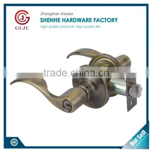 Tubular Handles Lever Lockset With Passage, Privacy, Entrance Function Zinc Alloy Leverset Lock thumbnail-1