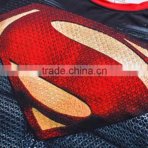 China Manufacturer Wholesale Men's Compression t Shirt Body Slim 3d Fiction Animal Color Tee Shirt Superman Clothing thumbnail-5