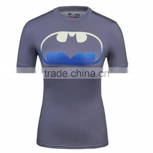 2016 Cartoon Bat-man TShirt Women Short Sleeve T-shirt Tees Ladies Clothing Logo T-Shirt thumbnail-1