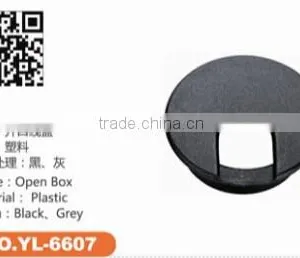 Black Round Cable Grommet for Office Desk Outlet Furniture Hardware thumbnail-3