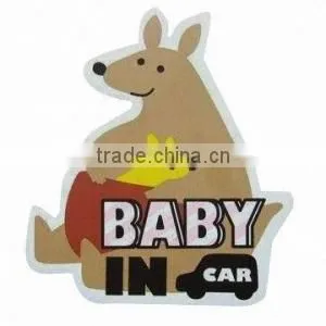 BABY IN CAR Cartoon Magnetic Car Sticker/vehicle Stickers/promotional Item Gift/car Sign thumbnail-1