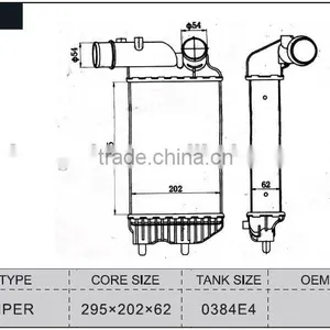 Cooling Water System Engine Cooling Intercooler for Jumper Oem 0384E4 thumbnail-1
