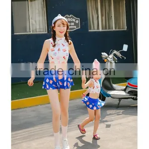 Summer Lycra Swimwear Snorkeling Jumpsuits Swim-shirt Parent-Child Holiday Shirt thumbnail-3
