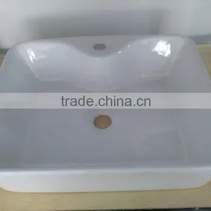 New Desigh Squre Ceramic Basin Bathroom White Square Single Hole Art Basin Hot Sale Cheap Price Wash Basin YB007 thumbnail-3