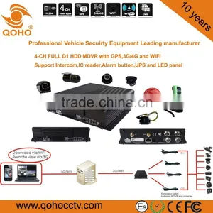 8-CH HDD Vehicle Mobile Dvr With IC Reader, Intercom, Alarm Button,GPS,WIFI,4G Mobile DVR thumbnail-1