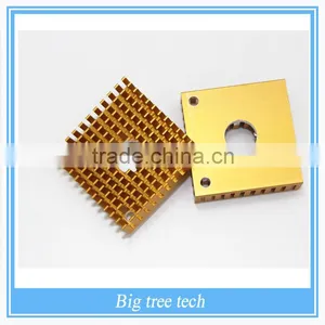 3D Printer Accessories 40 * 40 * 11 Fin Heat Faster Makerbot Mk7MK8 Extruder Universal Gold J407 thumbnail-1