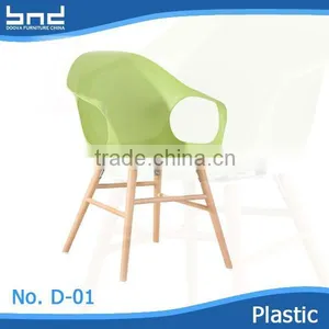 Hot Sell Plastic Restaurant Dining Room Easy Armchair D01 thumbnail-1