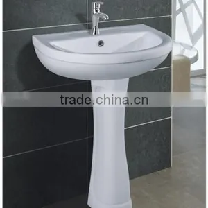 Customzied Pedestal Wash Basin/ceramic White Pedestal Washing Basin thumbnail-1