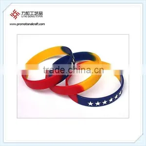 Custom Country Flags And Star Shape Silicone Bracelet thumbnail-1