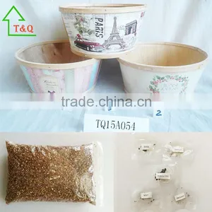 Cheap Wooden Flower Containers Wooden Handwork Flower Pot thumbnail-1